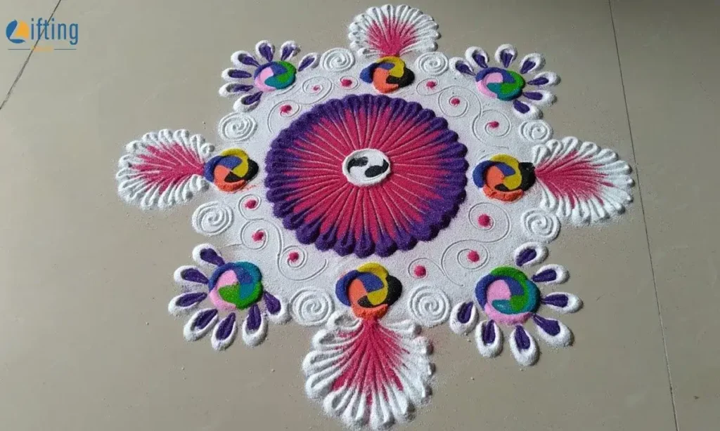 Rangoli Made By Me Caption
