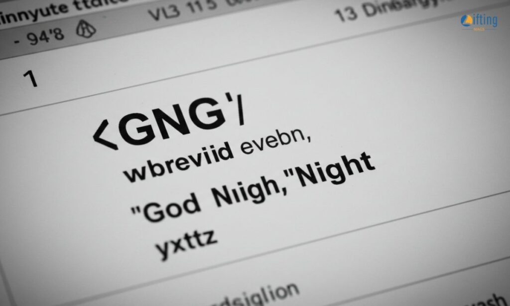 GNG Meaning in Text