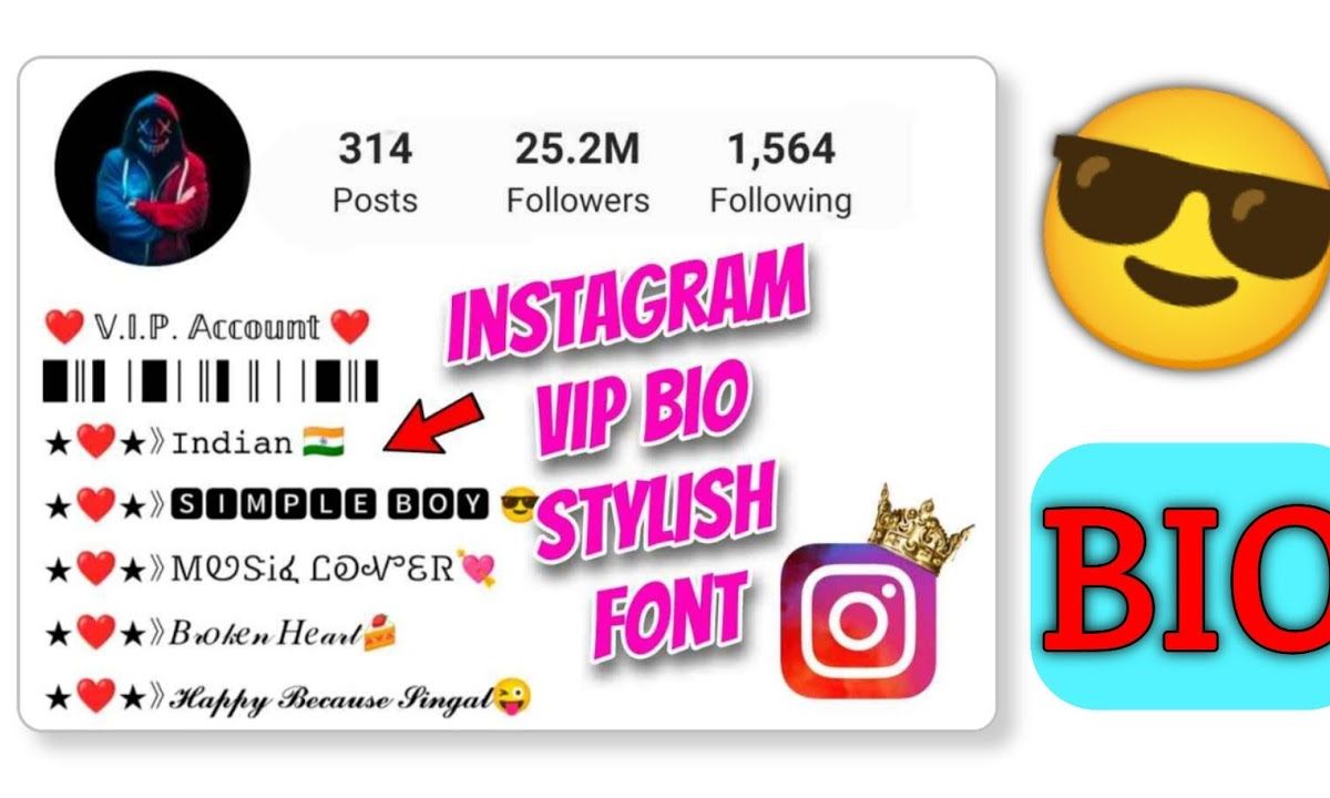 Instagram VIP Bio Stylish Font
