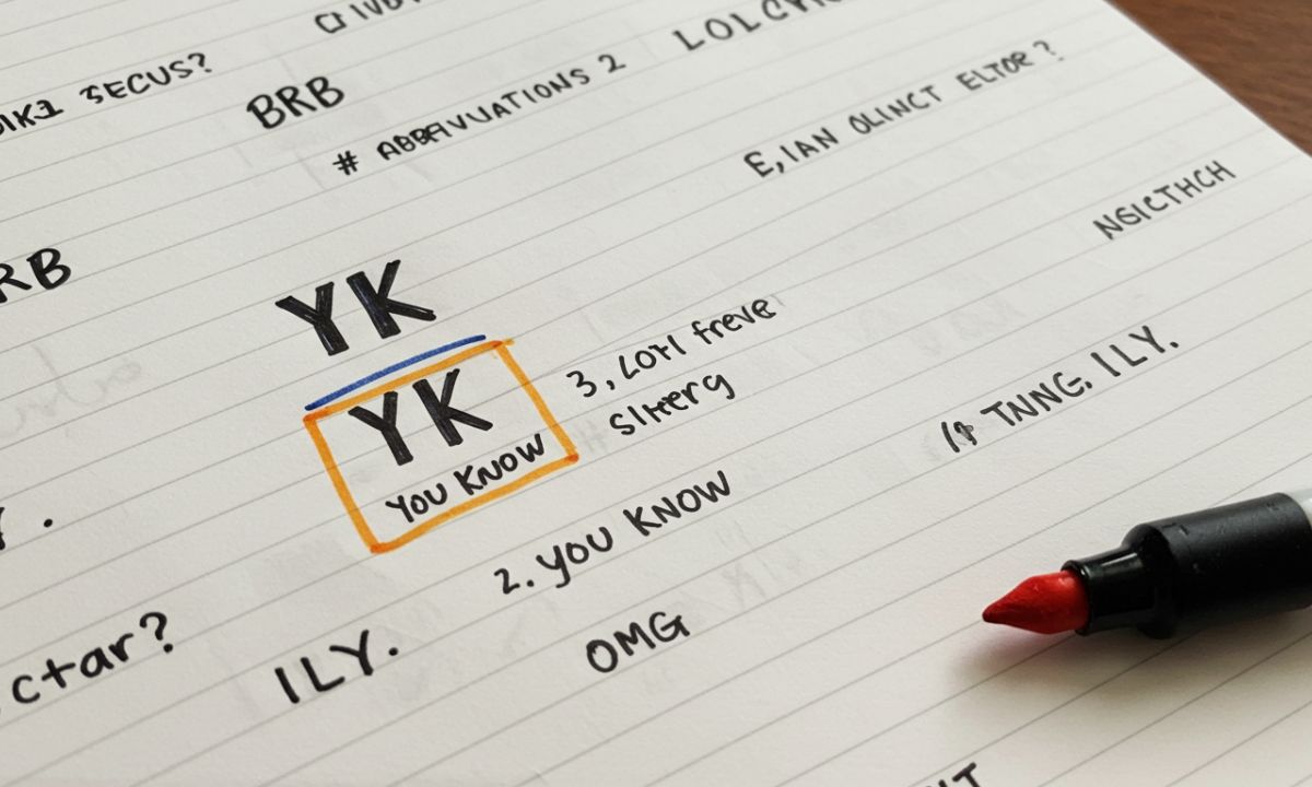 YK Meaning in Text
